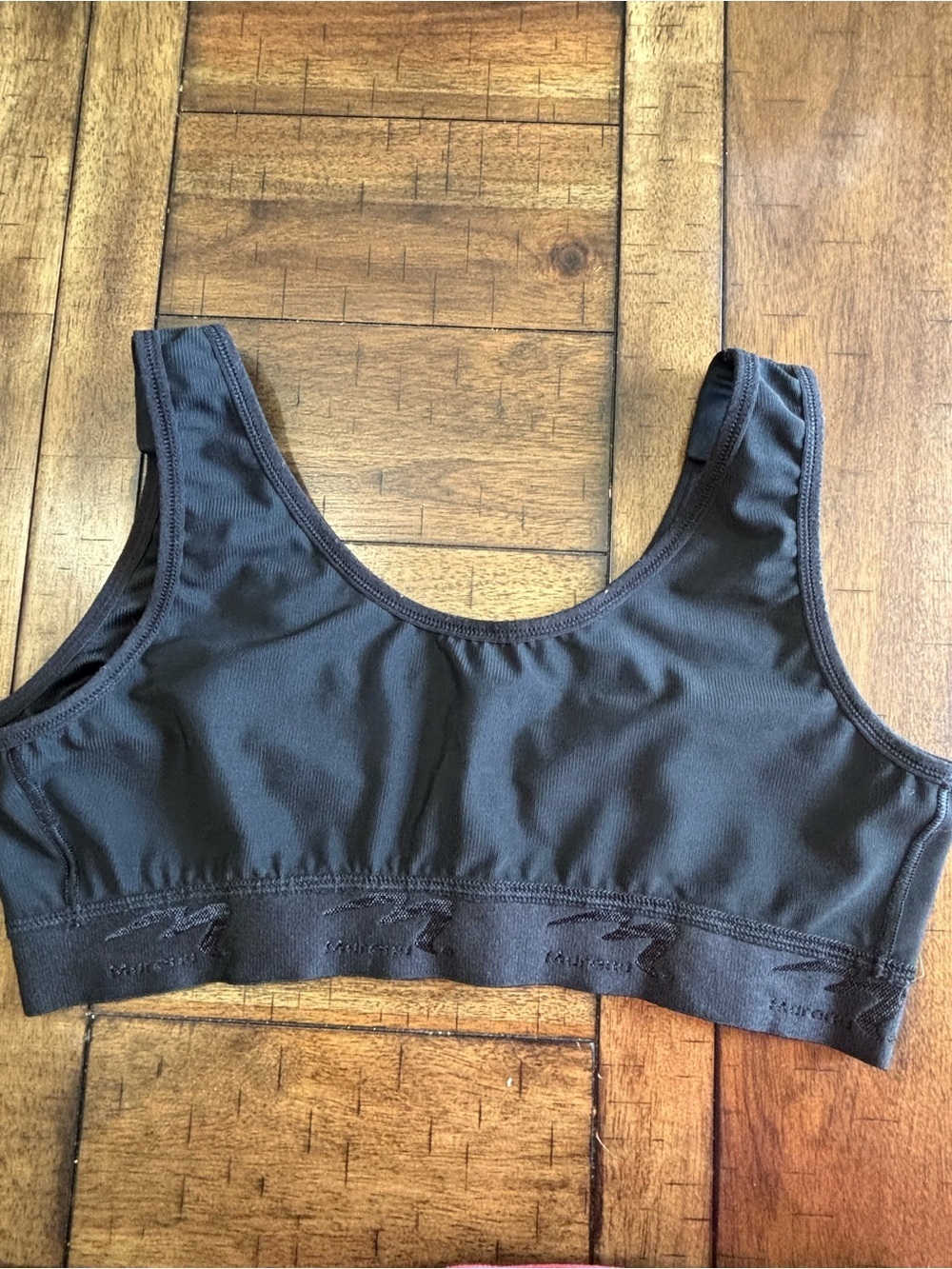 Marena Recovery Black Seamless Scoop-Neck Sports Bra